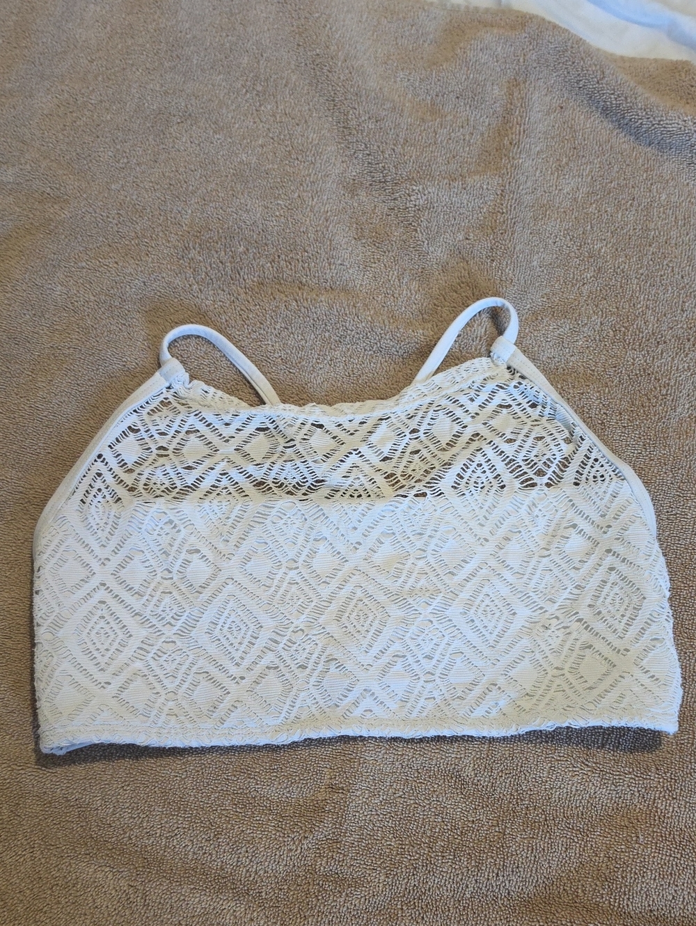 Midori White Crochet Bikini Top